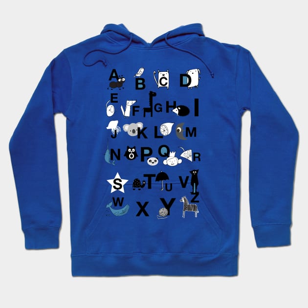 ABC Blue Hoodie by bruxamagica